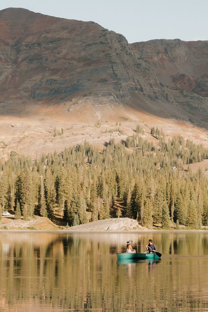 Colorado Engagement Session Locations Golden mountain hillside scenery from Cooper and Paige's Crested Butte Colorado engagement session